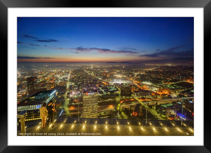 OUE Skyspace LA Framed Mounted Print by Chon Kit Leong