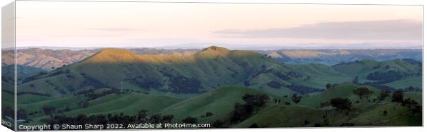 Golden Peaks Canvas Print by Shaun Sharp