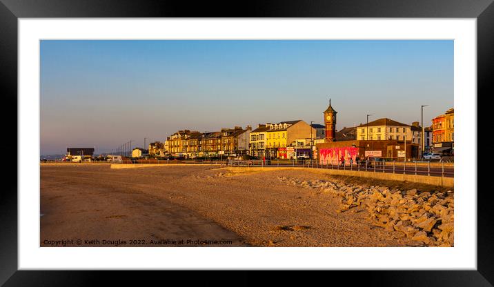 Evening Sunshine in Morecambe Framed Mounted Print by Keith Douglas