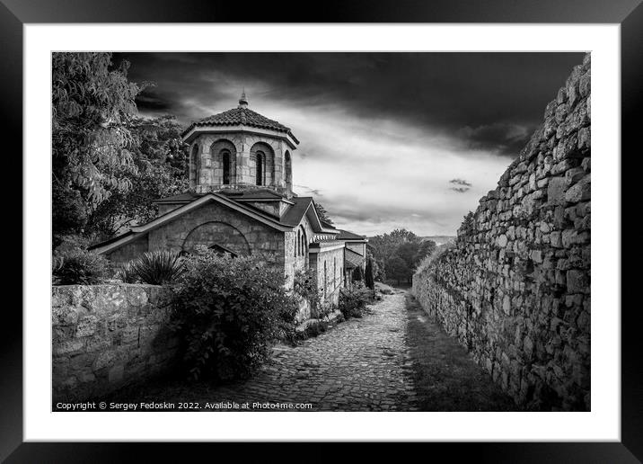 Medieval church of St. Petka - Belgrade. Framed Mounted Print by Sergey Fedoskin