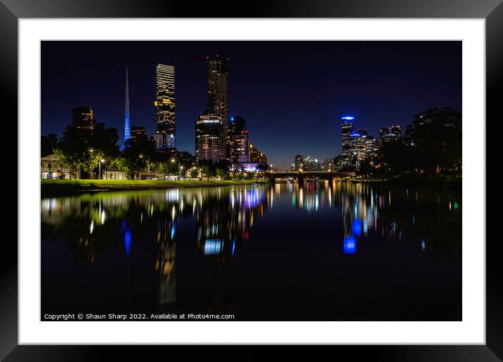 Stained Glass Melbourne Framed Mounted Print by Shaun Sharp