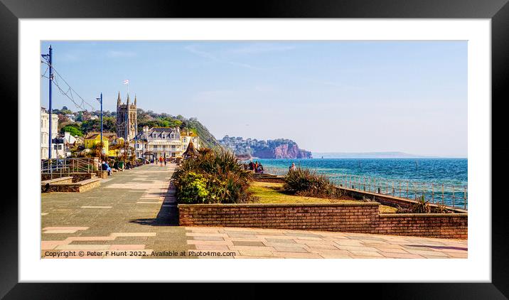 The Promenade Teignmouth Devon Framed Mounted Print by Peter F Hunt