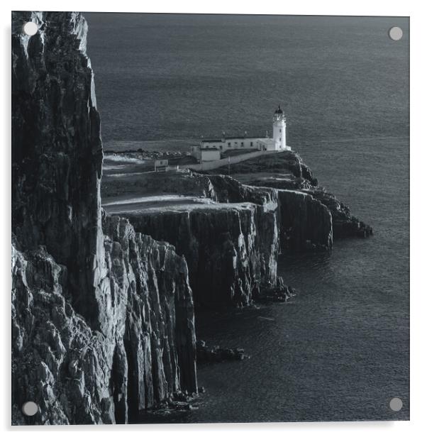 Neist Point Lighthouse Mono Acrylic by Anthony McGeever