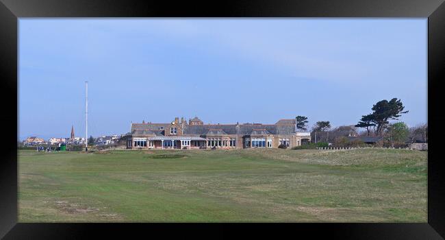 Royal Troon 18th green and clubhouse Framed Print by Allan Durward Photography