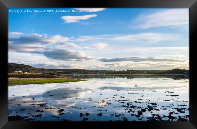 Tranquil Seascape in Red Wharf Bay Anglesey Framed Print by Pearl Bucknall