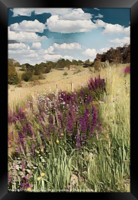Serenity in the French Countryside Framed Print by Roger Mechan