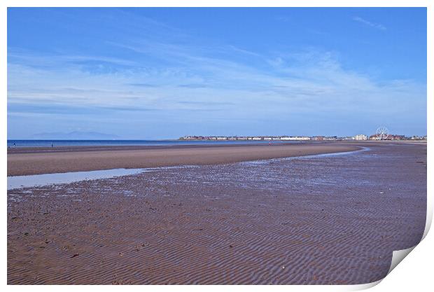 South beach sands, Troon, Ayrshire Print by Allan Durward Photography