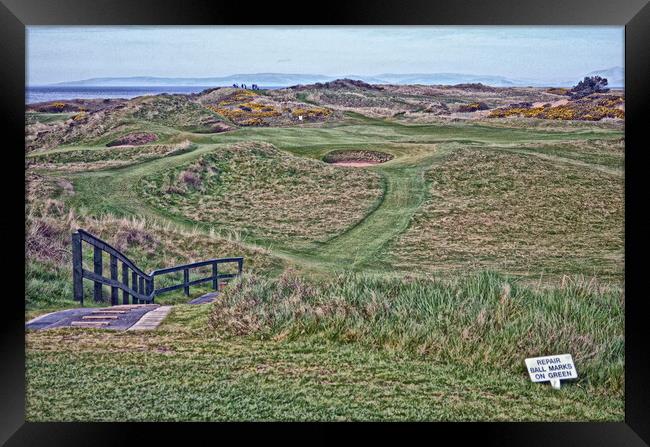 Postage Stamp 8th at Royal Troon Framed Print by Allan Durward Photography