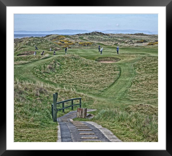 Postage Stamp 8th hole at Royal Troon Framed Mounted Print by Allan Durward Photography