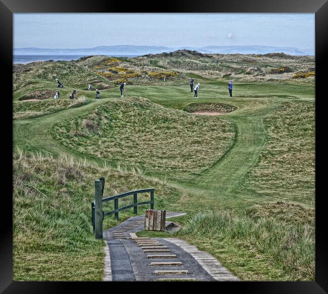 Postage Stamp 8th hole at Royal Troon Framed Print by Allan Durward Photography