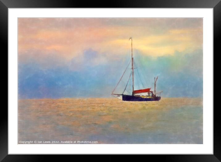Heading home to port Framed Mounted Print by Ian Lewis
