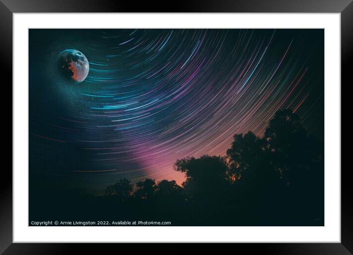 Enchanted Night Sky Framed Mounted Print by Arnie Livingston