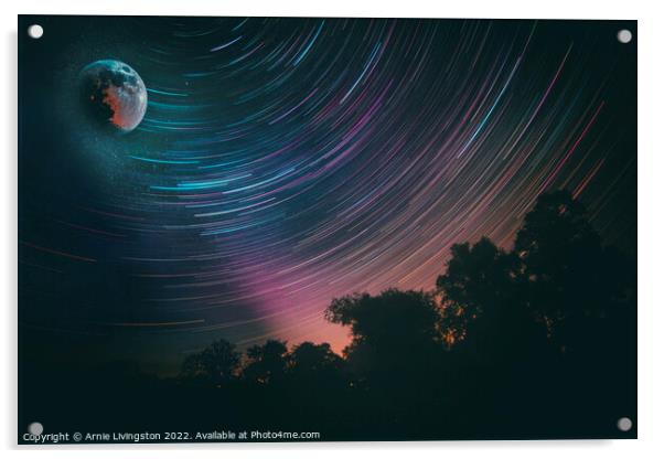 Enchanted Night Sky Acrylic by Arnie Livingston