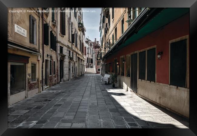 Lost in Venice       Framed Print by Ferenc Verebélyi