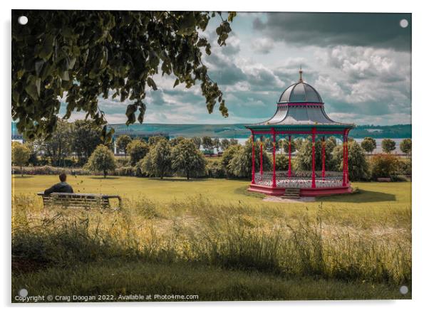 Magdalen Green Bandstand - Dundee Scotland Acrylic by Craig Doogan
