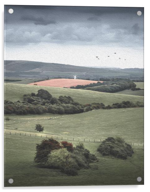 English Countryside Acrylic by Mark Jones