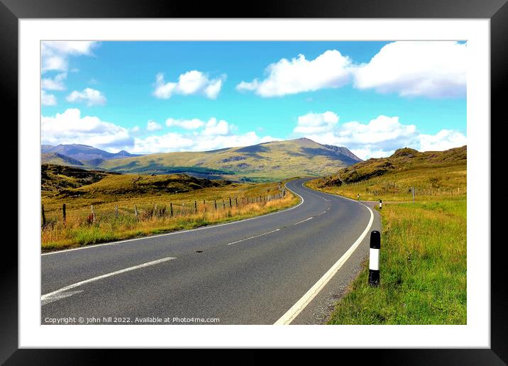Crimea Pass, Snowdonia, North Wales. Framed Mounted Print by john hill
