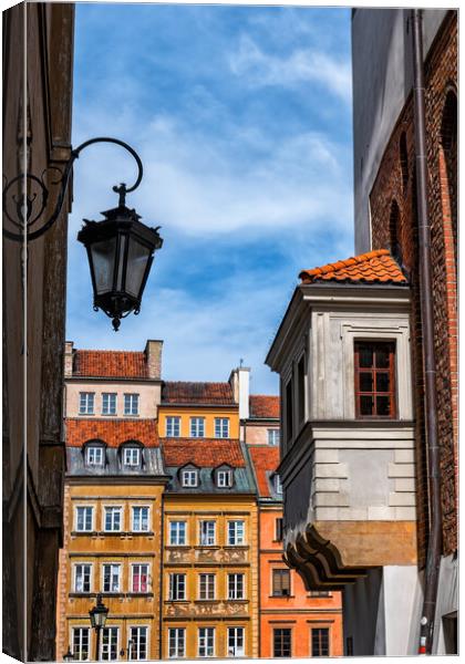 In The Old Town Of Warsaw Canvas Print by Artur Bogacki
