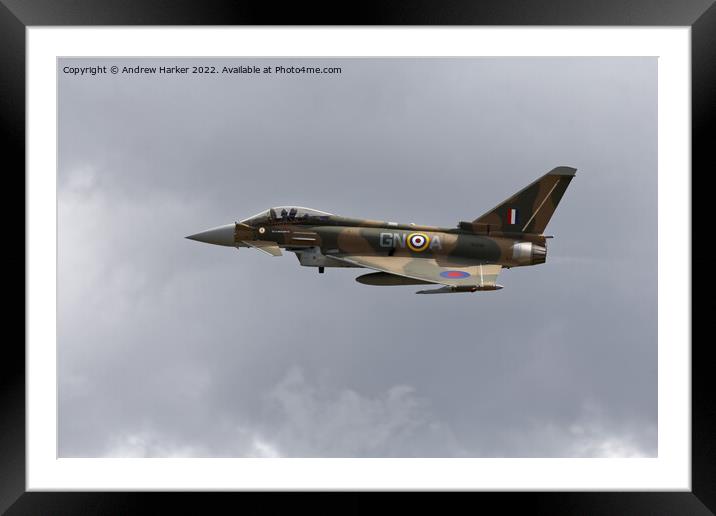 RAF Typhoon FGR.4  ZK349 Framed Mounted Print by Andrew Harker
