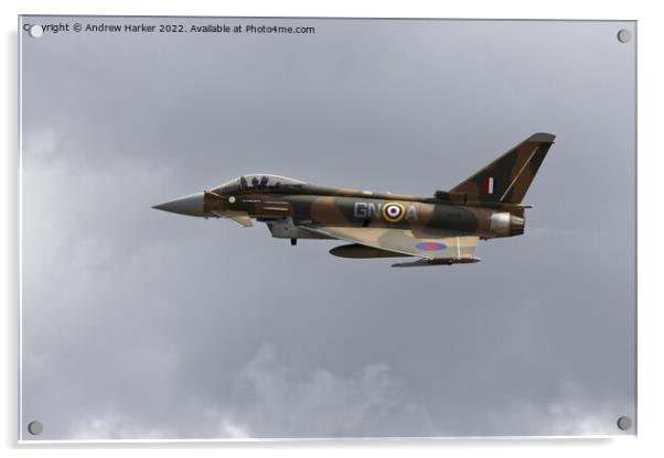 RAF Typhoon FGR.4  ZK349 Acrylic by Andrew Harker