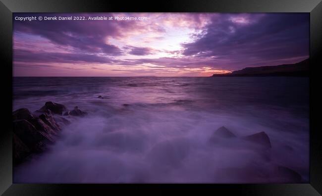 Kimmeridge Sunset Framed Print by Derek Daniel