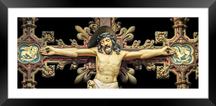 Jesus  Framed Mounted Print by Alan Tunnicliffe