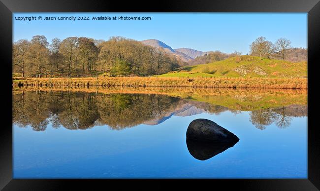 Elterwater Reflections. Framed Print by Jason Connolly