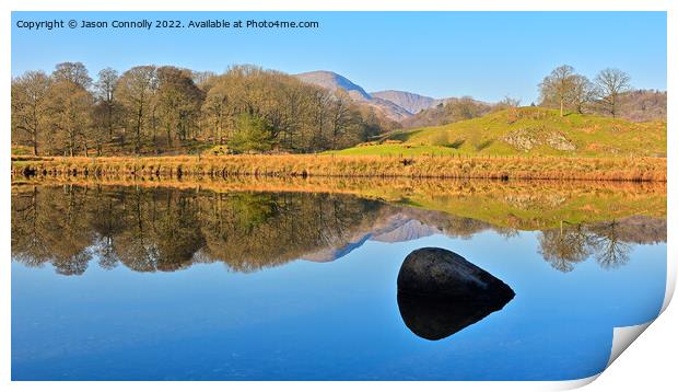 Elterwater Reflections. Print by Jason Connolly
