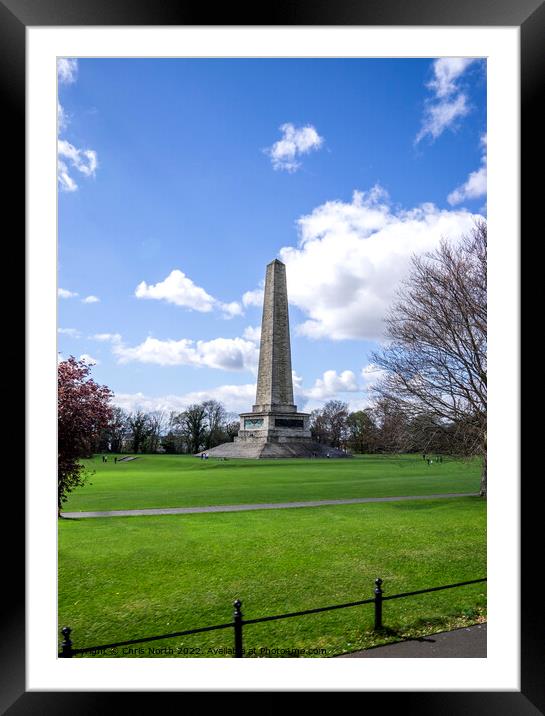 The monument to the Duke of Wellington in Phoenix Park Dublin. Framed Mounted Print by Chris North
