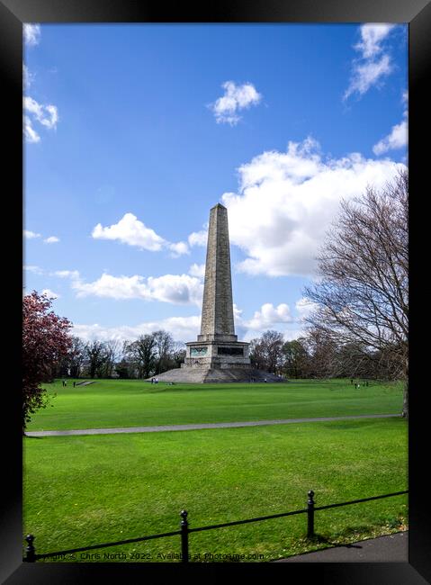 The monument to the Duke of Wellington in Phoenix Park Dublin. Framed Print by Chris North