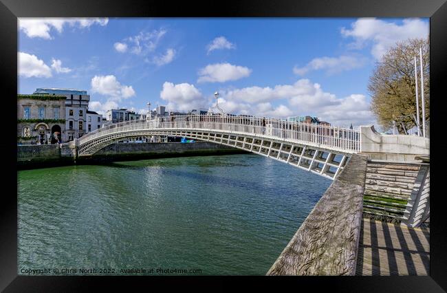 Halfpenny Bridge, Dublin. Framed Print by Chris North