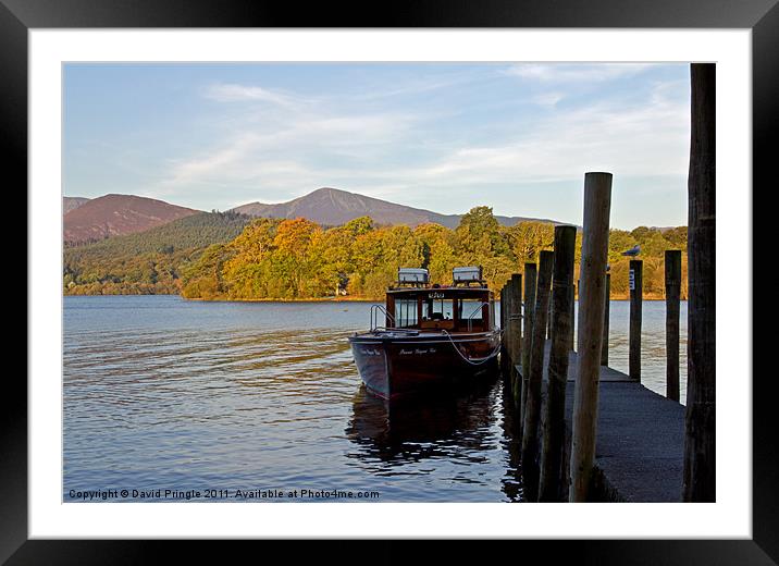 Derwentwater Passenger Launch Framed Mounted Print by David Pringle