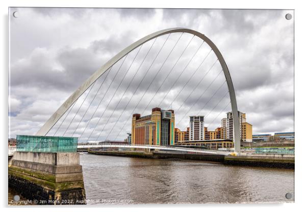 Gateshead Millennium Bridge Acrylic by Jim Monk