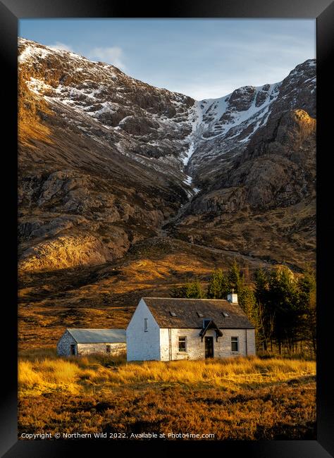 A solitary cottage in the Scottish Highlands Framed Print by Northern Wild
