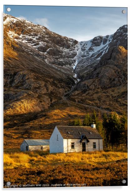 A solitary cottage in the Scottish Highlands Acrylic by Northern Wild