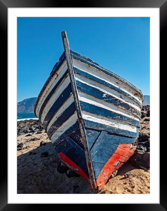Abandoned Boat Framed Mounted Print by Joyce Storey