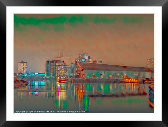 The Tall Ship Glenlee At The Riverside, Glasgow Framed Mounted Print by Tylie Duff Photo Art
