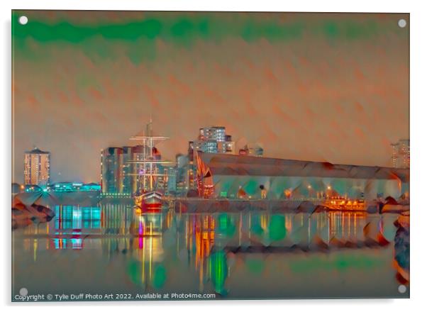 The Tall Ship Glenlee At The Riverside, Glasgow Acrylic by Tylie Duff Photo Art