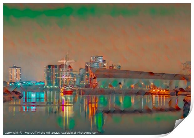 The Tall Ship Glenlee At The Riverside, Glasgow Print by Tylie Duff Photo Art