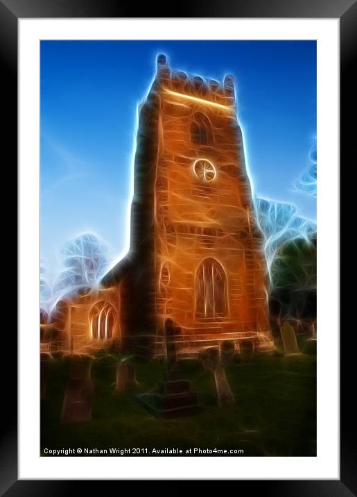 Sunset church Framed Mounted Print by Nathan Wright