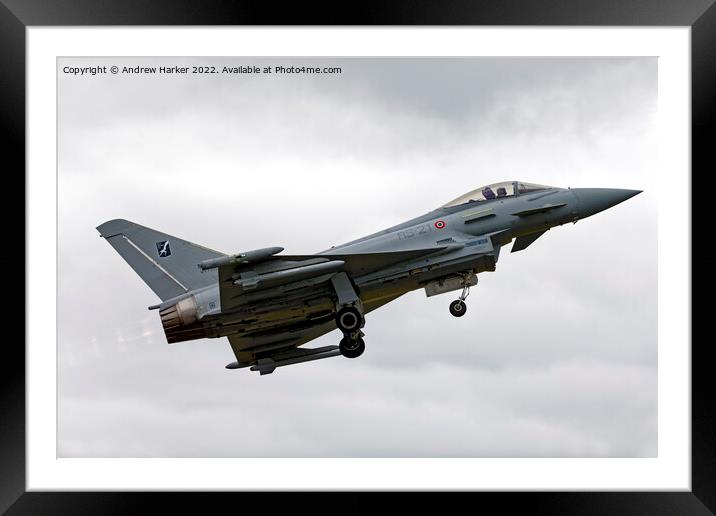 Italian Air Force Typhoon Framed Mounted Print by Andrew Harker