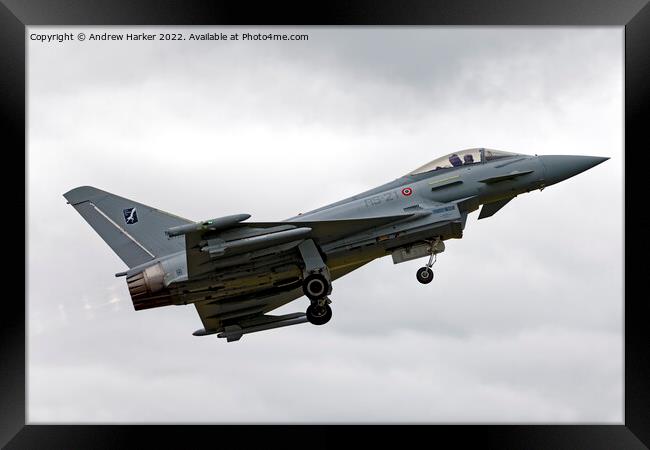 Italian Air Force Typhoon Framed Print by Andrew Harker