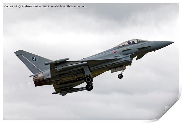 Italian Air Force Typhoon Print by Andrew Harker