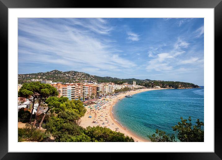 Lloret de Mar Town On Costa Brava In Spain Framed Mounted Print by Artur Bogacki