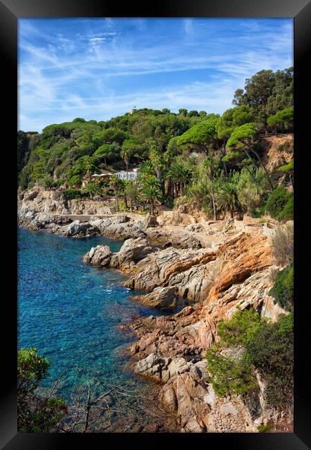 Scenic Costa Brava Sea Coast In Spain Framed Print by Artur Bogacki