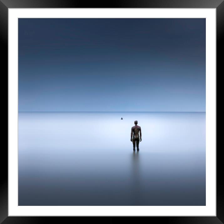 Another Place Antony Gormley Statue Framed Mounted Print by Phil Durkin DPAGB BPE4