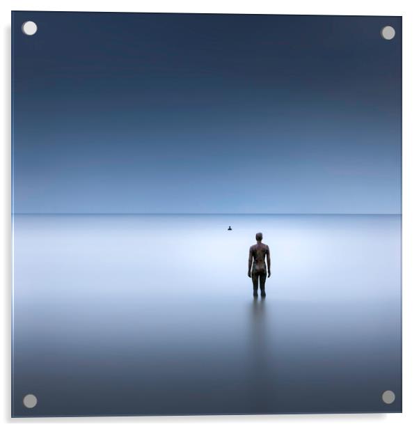 Another Place Antony Gormley Statue Acrylic by Phil Durkin DPAGB BPE4