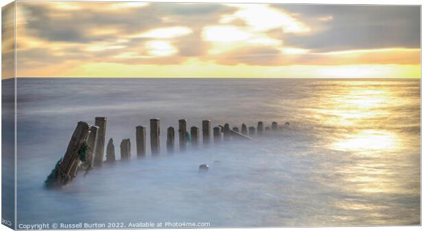 Sunrise at Spurn Point Canvas Print by Russell Burton