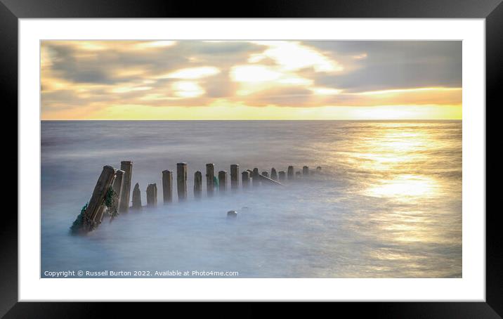 Sunrise at Spurn Point Framed Mounted Print by Russell Burton