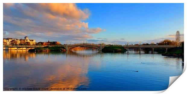 Venetian Bridge, Southport Print by Michele Davis